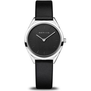 Bering, Accessoires, Dames, Grijs, ONE Size, Leer, Dameshorloge Ultra Slim 31 mm Band Kalfsleer 17031-402