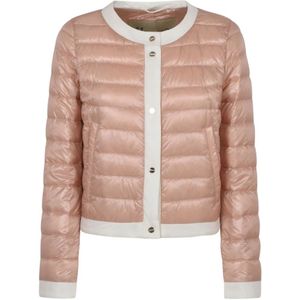 Herno, Jassen, Dames, Bruin, S, Geribbelde jas met stijl