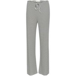 Karen by Simonsen, Broeken, Dames, Grijs, L, Gestreepte elastische taillebroek
