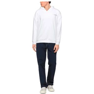 Plein Sport, Sweatshirts & Hoodies, Heren, Wit, M, Sportieve Fleece Trui