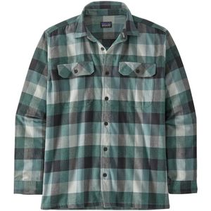 Patagonia, Overhemden, Heren, Groen, S, Katoen, Biologisch Katoenen Lange Mouwen Shirt