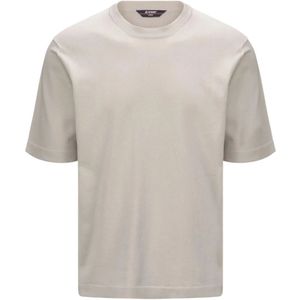 K-Way, Tops, Heren, Beige, L, Beige T-shirt en Polo Mod. Comb