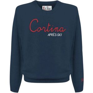 MC2 Saint Barth, Truien, Heren, Blauw, S, Cortina Apres Ski Crewneck Sweater