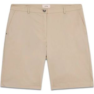 Oltre, Korte broeken, Dames, Beige, M, Katoen, Katoenen Stretch Bermuda Shorts