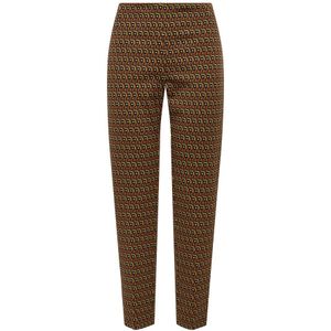 Maliparmi, Broeken, Dames, Veelkleurig, 2Xs, Flower Jacquard Broek