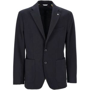 Manuel Ritz, Jassen, Heren, Blauw, M, Blauwe Jas voor Mannen