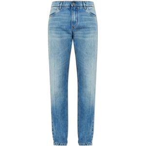 Dolce & Gabbana, Jeans, Heren, Blauw, 2Xl, Denim, Jeans met logo