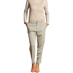Mason's, Broeken, Dames, Groen, 3Xs, Katoen, New York Cozy Dames Chino Broek in Twill