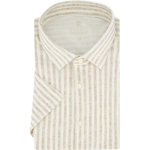 Desoto, Overhemden, Heren, Veelkleurig, 2Xl, Katoen, Beige Gestreept Business Overhemd