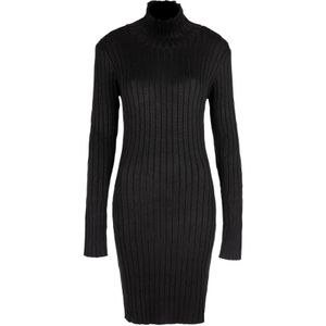 Silvian Heach, Kleedjes, Dames, Zwart, XL, Katoen, Gestreept Gebreide Jurk