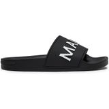 Mallet London, Schoenen, Heren, Zwart, 46 EU, Serif Slide Black Logo