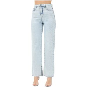 Patrizia Pepe, Jeans, Dames, Blauw, W30, Denim, Glam Rock Denim Jeans