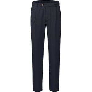 Bugatti, Broeken, Heren, Blauw, XL, Casual Broek met Plooien en Zakken
