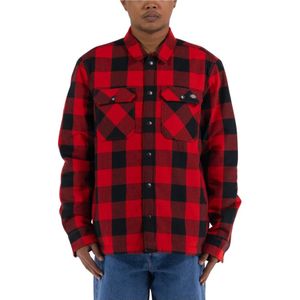 Dickies, Overhemden, Heren, Rood, XL, Katoen, Gevoerde Sacramento Jas