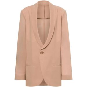 Philosophy di Lorenzo Serafini, Jassen, Dames, Beige, XS, Fantasia Beige Etamine Blazer