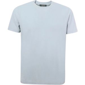Zanone, Tops, Heren, Blauw, M, Katoen, Lichtblauw Crew-neck T-shirt Slim Fit