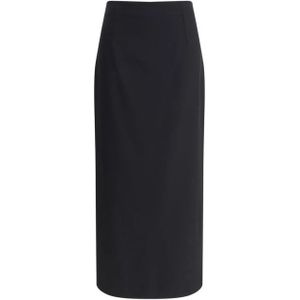 Lardini, Rokken, Dames, Zwart, 2Xs, Wol, Elegante Wol Potlood Rok