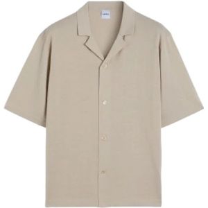 Aspesi, Overhemden, Heren, Beige, L, Katoen, Zandkatoenen overhemd met knoopsluiting