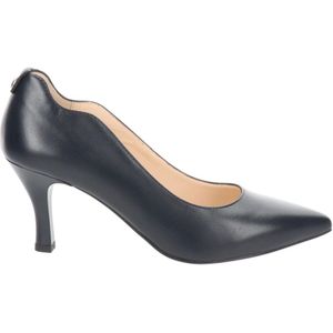 Nerogiardini, Schoenen, Dames, Blauw, 37 EU, Leer, Elegante leren pumps met hoge hak