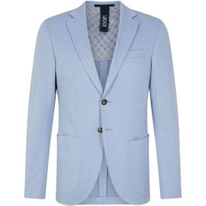 Joop!, Pakken, Heren, Blauw, XL, Katoen, Jersey jasje met geborduurde zakken