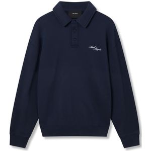Axel Arigato, Sweatshirts & Hoodies, Heren, Blauw, M, Katoen, Bae Polo Sweatshirt