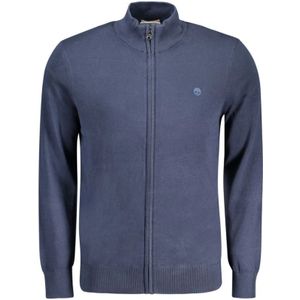 Timberland, Truien, Heren, Blauw, M, Katoen, Blauwe Katoenen Trui