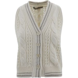 D.Exterior, Truien, Dames, Beige, M, Ivoor Top voor Vrouwen