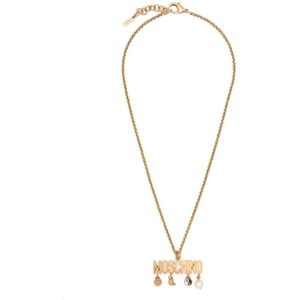 Moschino, Accessoires, Dames, Geel, ONE Size, Hanger Ketting Kreeft Klauw Sluiting