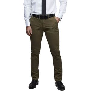 Hansen & Jacob, Broeken, Heren, Groen, W34 L34, Katoen, Klassieke Aerodyn Chinos in Groen