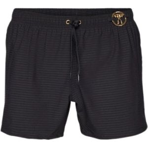 Moschino, Korte broeken, Heren, Zwart, M, Polyester, Zwarte Zwembroek Regular Fit