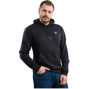 Emporio Armani Ea7, Sweatshirts & Hoodies, Heren, Blauw, XL, Polyester, Heren Sweatshirt EA7 Emporio