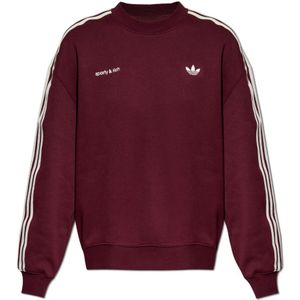 Adidas Originals, Sweatshirts & Hoodies, Dames, Rood, 2Xs, Katoen, Sporty & Rich x Sporty & Rich