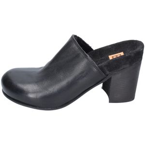 Moma, Schoenen, Dames, Zwart, 37 EU, Leer, Heeled Mules