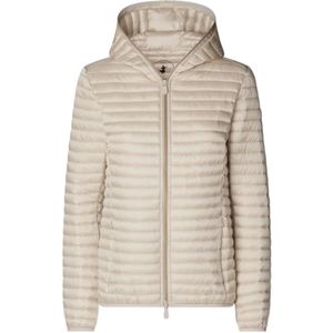 Save The Duck, Jassen, Dames, Beige, XL, Beige Hoodie Jas