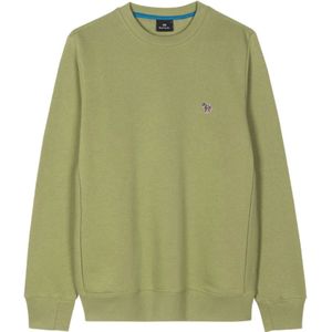 Paul Smith, Sweatshirts & Hoodies, Heren, Groen, L, Katoen, Motief-Appliqué Katoenen Sweatshirt