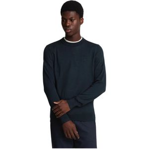 Lyle & Scott, Truien, Heren, Blauw, 2Xl, Wol, Eagle Merino Crew Neck Jumper