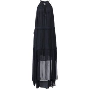 Isabel Marant, Kleedjes, Dames, Zwart, XS, Flowy Halter Maxi Jurk