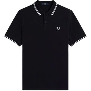 Fred Perry, Tops, Heren, Blauw, S, Katoen, Polo Shirt met Korte Mouwen