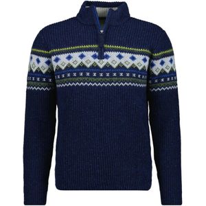 Ragman, Truien, Heren, Blauw, M, Wol, Noorse Stijl Trui