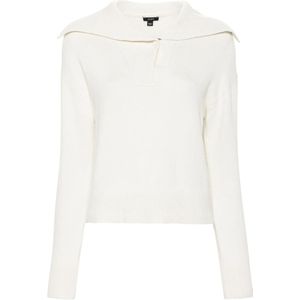 Joseph, Tops, Dames, Wit, L, Kasjmier, Zijden Kasjmier Poloshirt