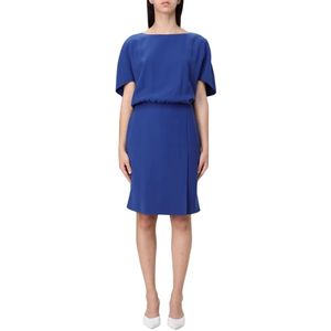 Emporio Armani, Kleedjes, Dames, Blauw, L, Blauwe Boothalsjurk