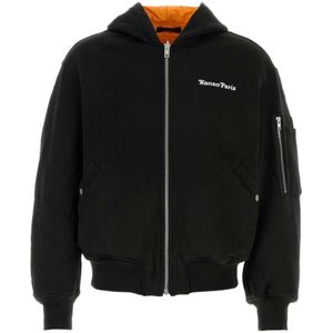 Kenzo, Sweatshirts & Hoodies, Heren, Zwart, M, Katoen, Reversible Bomber Jacket