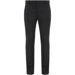 Dondup, Broeken, Heren, Zwart, W36, Wol, Wollen broek met zakken