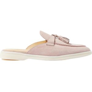 Scarosso, Schoenen, Dames, Roze, 36 EU, Suède, Roze suède handgemaakte mules