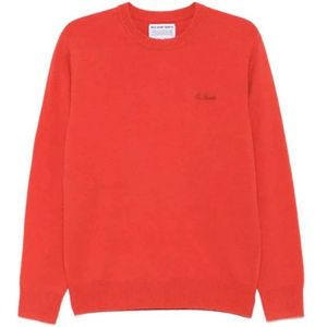 MC2 Saint Barth, Truien, Heren, Oranje, S, Stijlvolle Sweaters voor elke gelegenheid