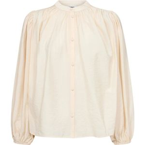 Co'Couture, Blouses & Shirts, Dames, Beige, XL, Elegante blouse met mandarijnkraag