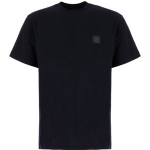Stone Island, Tops, Heren, Blauw, M, Stijlvolle Overhemden Collectie