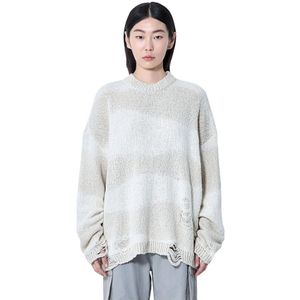 Our Legacy, Truien, Dames, Wit, S, Katoen, Versleten Crewneck Sweater