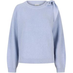 Dante 6, Truien, Dames, Blauw, S, Cut-Out Bow Sweater