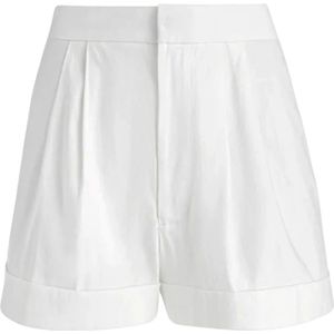 Alice + Olivia, Korte broeken, Dames, Beige, XS, Linnen, Beige Linnen Shorts met Bustier